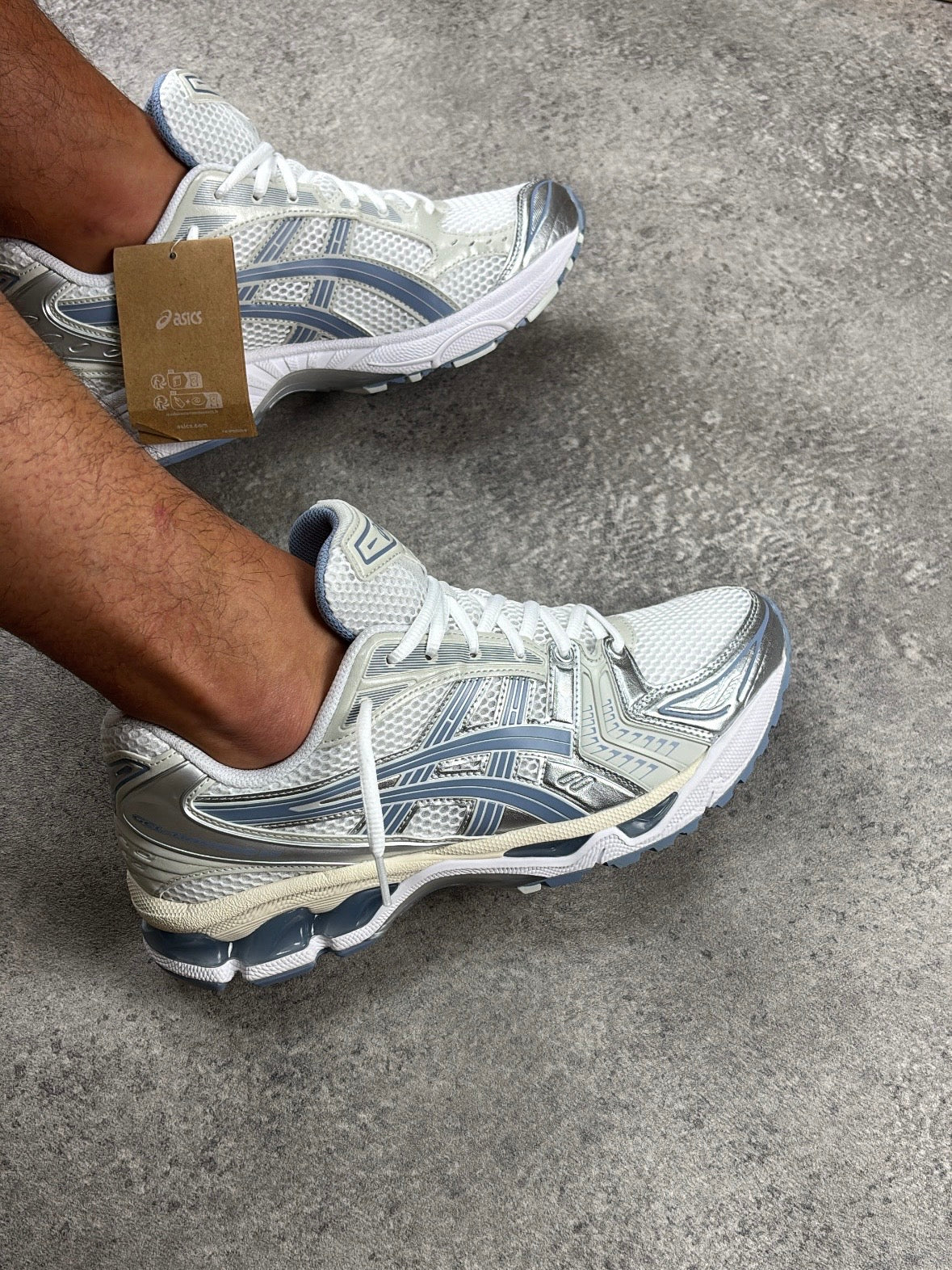 ASICS GEL-KAYANO 14 — White / Light Navy